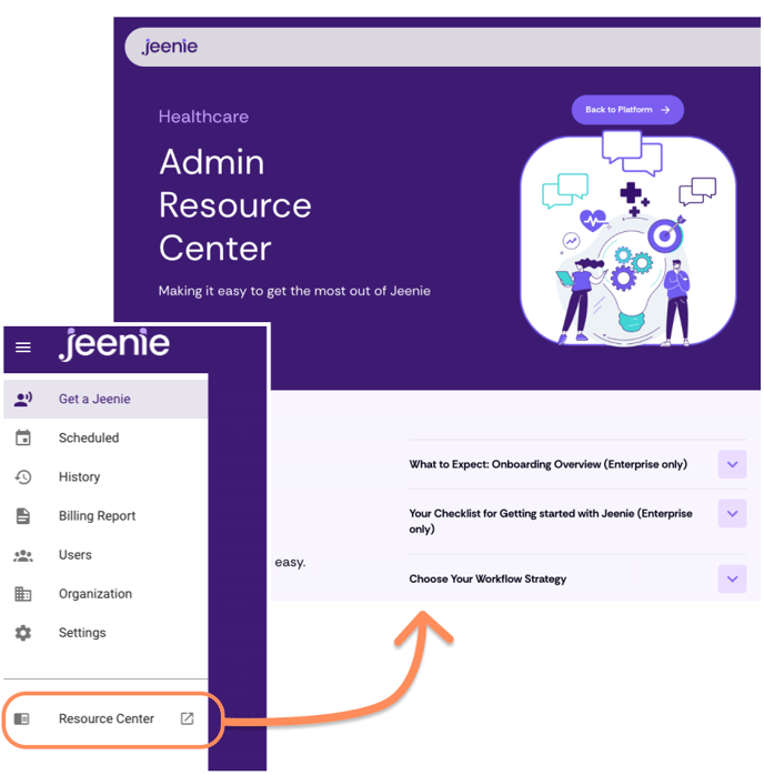Admin Resource Center -platform to page 2