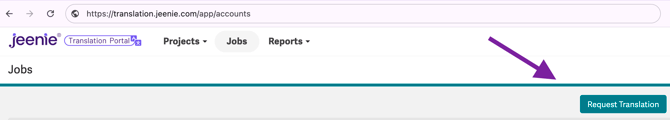 Jeenie Translation Portal - Jobs - Request Translation